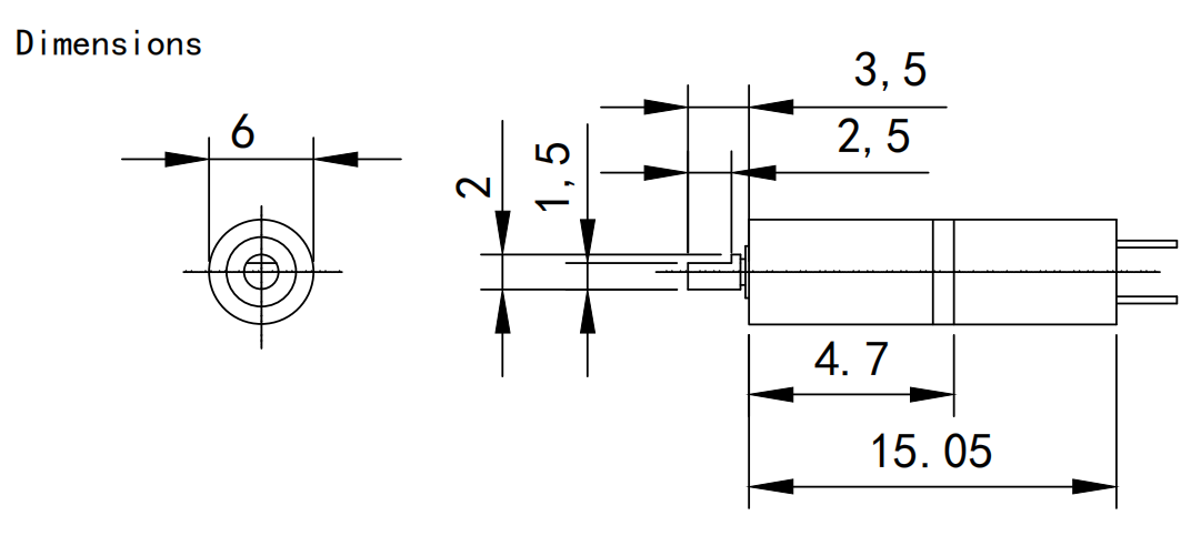 6mm mini plastic gear motor