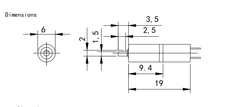 mini 6mm plastic planetary gear motor